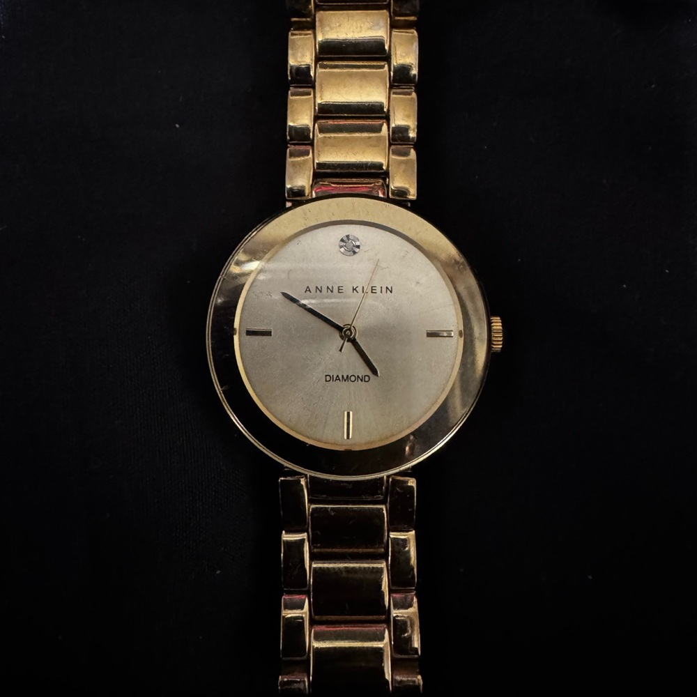 Anne Klein Two-Tone Gold and Silver Watch